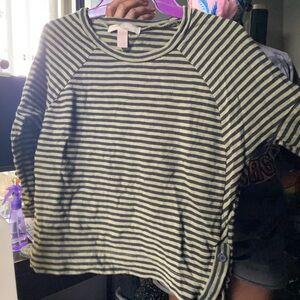 Striped Kids Shirt - Green and Black